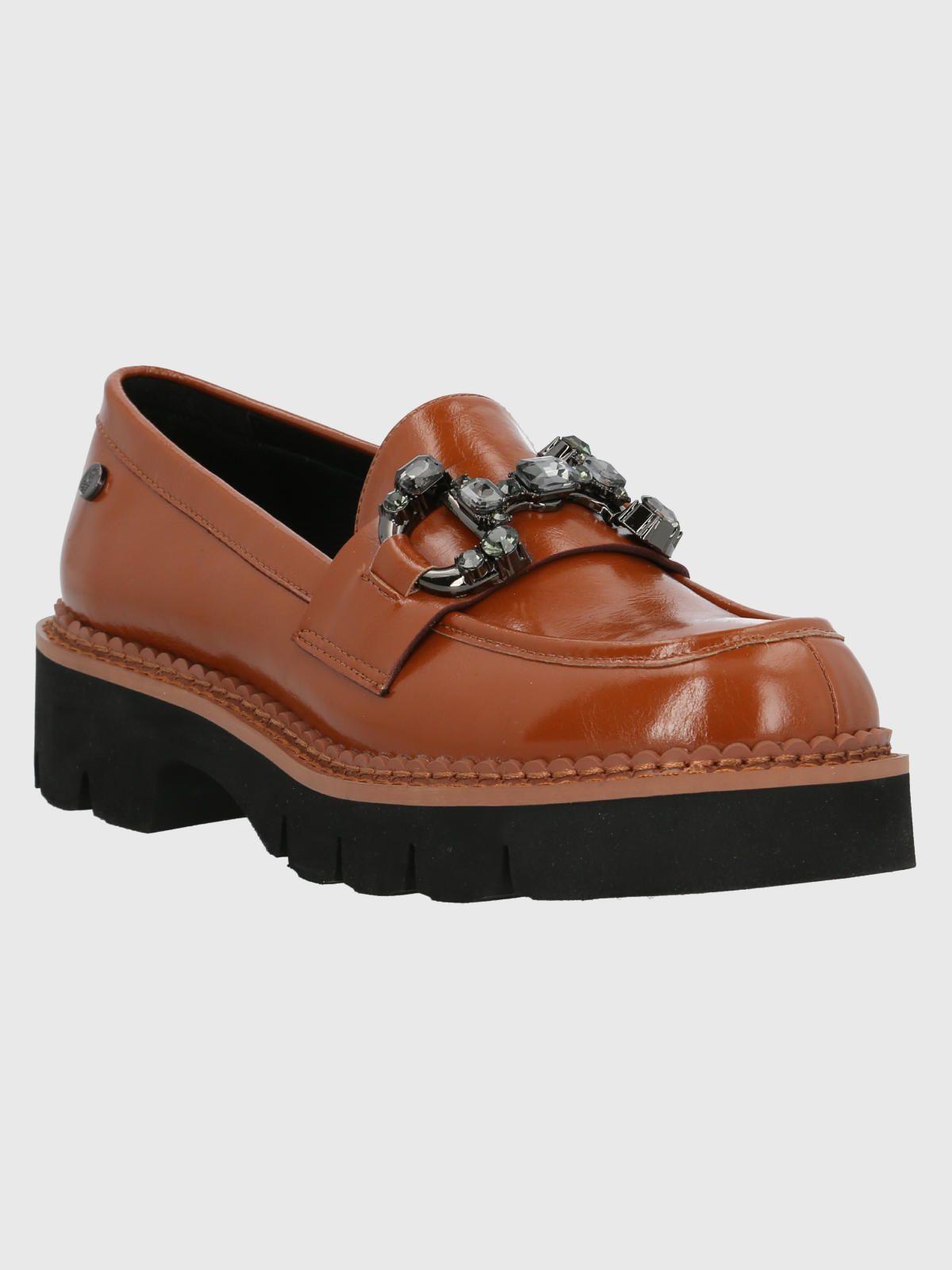 Mocasín Cuero Mujer Salone Camel-0