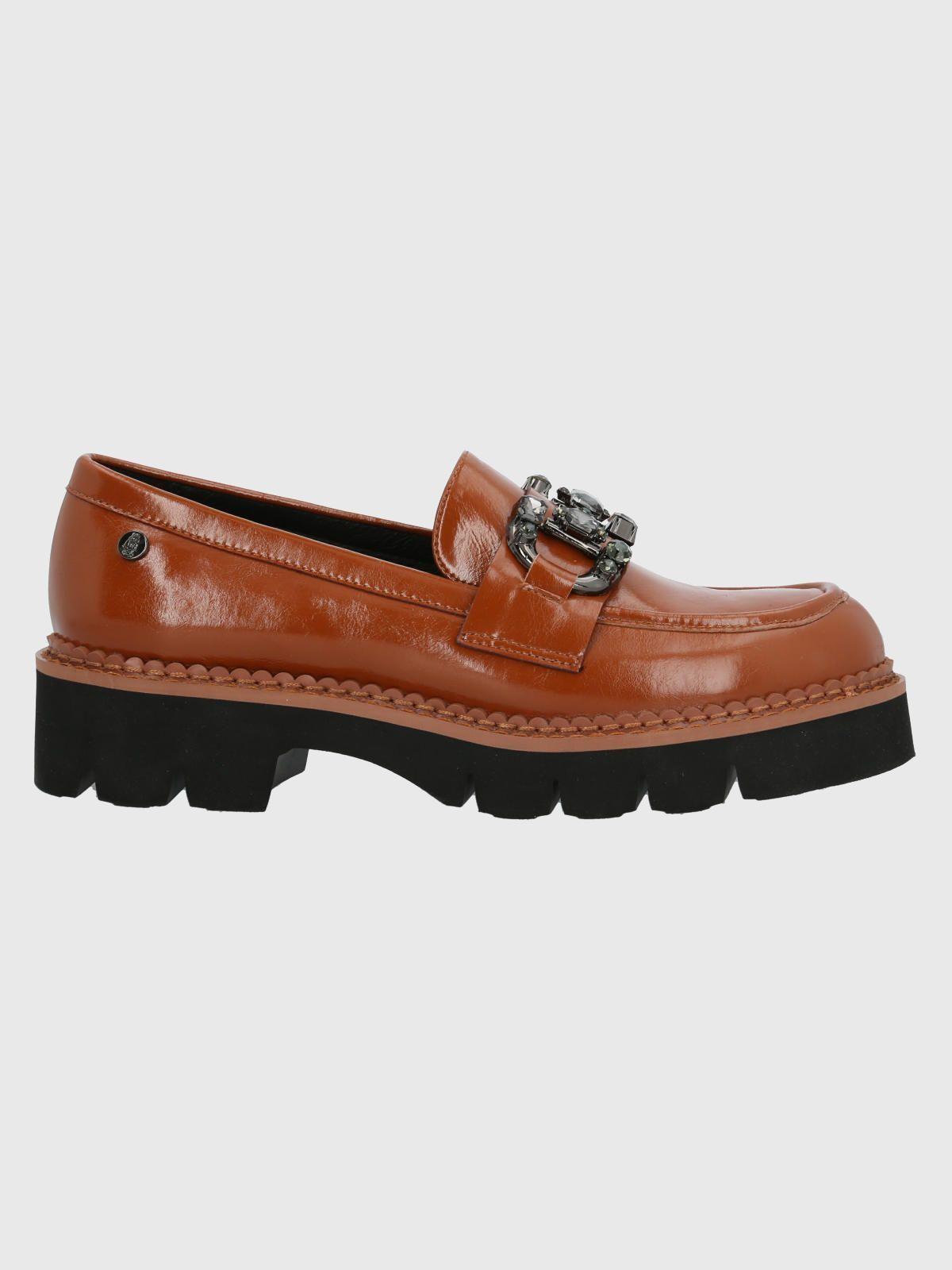 Mocasín Cuero Mujer Salone Camel-1