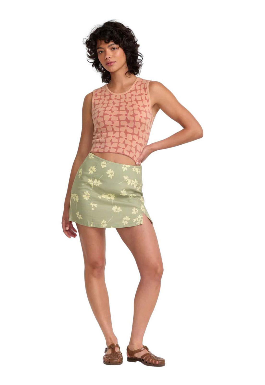 Polera sin mangas Mujer Shiver Sweater Coral Rvca-3