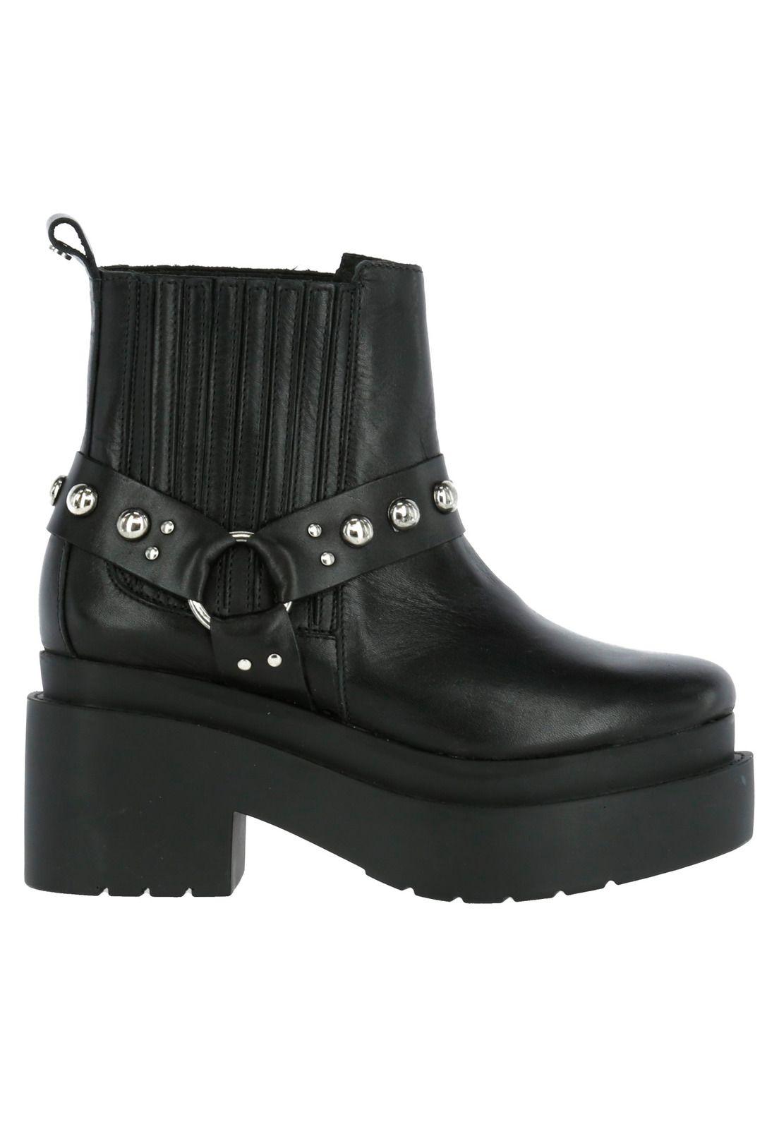 Botin Cuero Mujer Mikka Negro-2