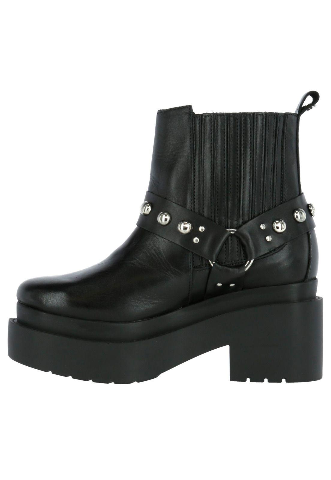 Botin Cuero Mujer Mikka Negro-3