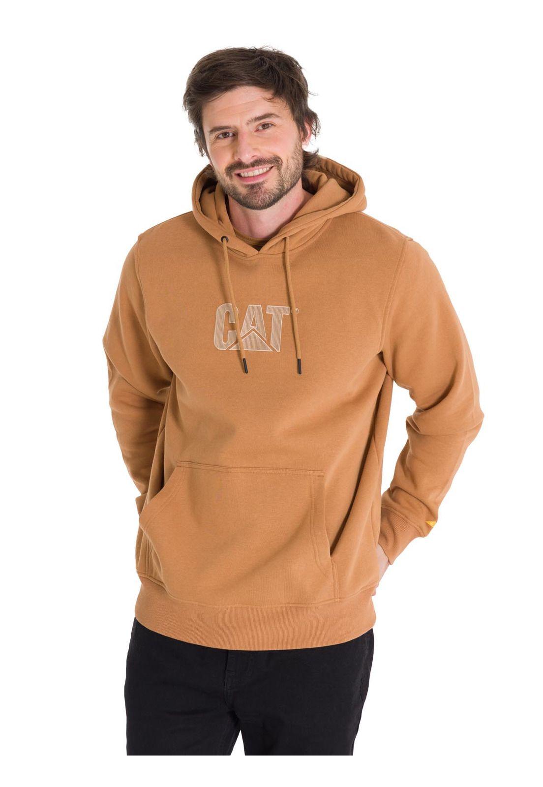 Polerón Fleece Logo Hombre Café Claro-0