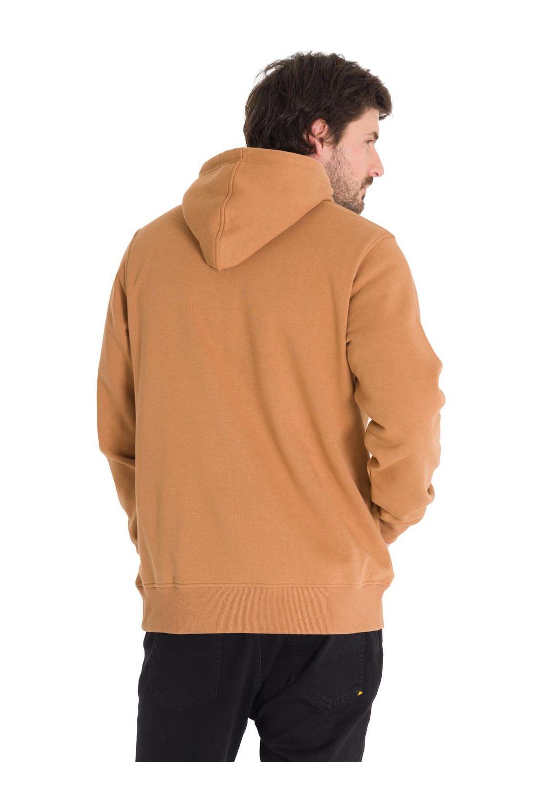 Polerón Fleece Logo Hombre Café Claro-3