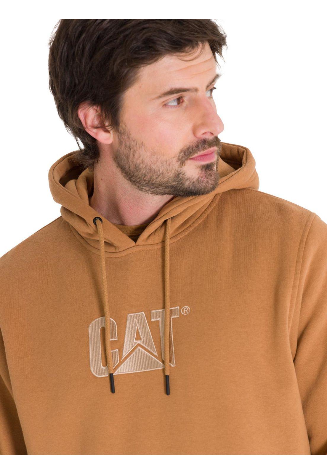 Polerón Fleece Logo Hombre Café Claro-4
