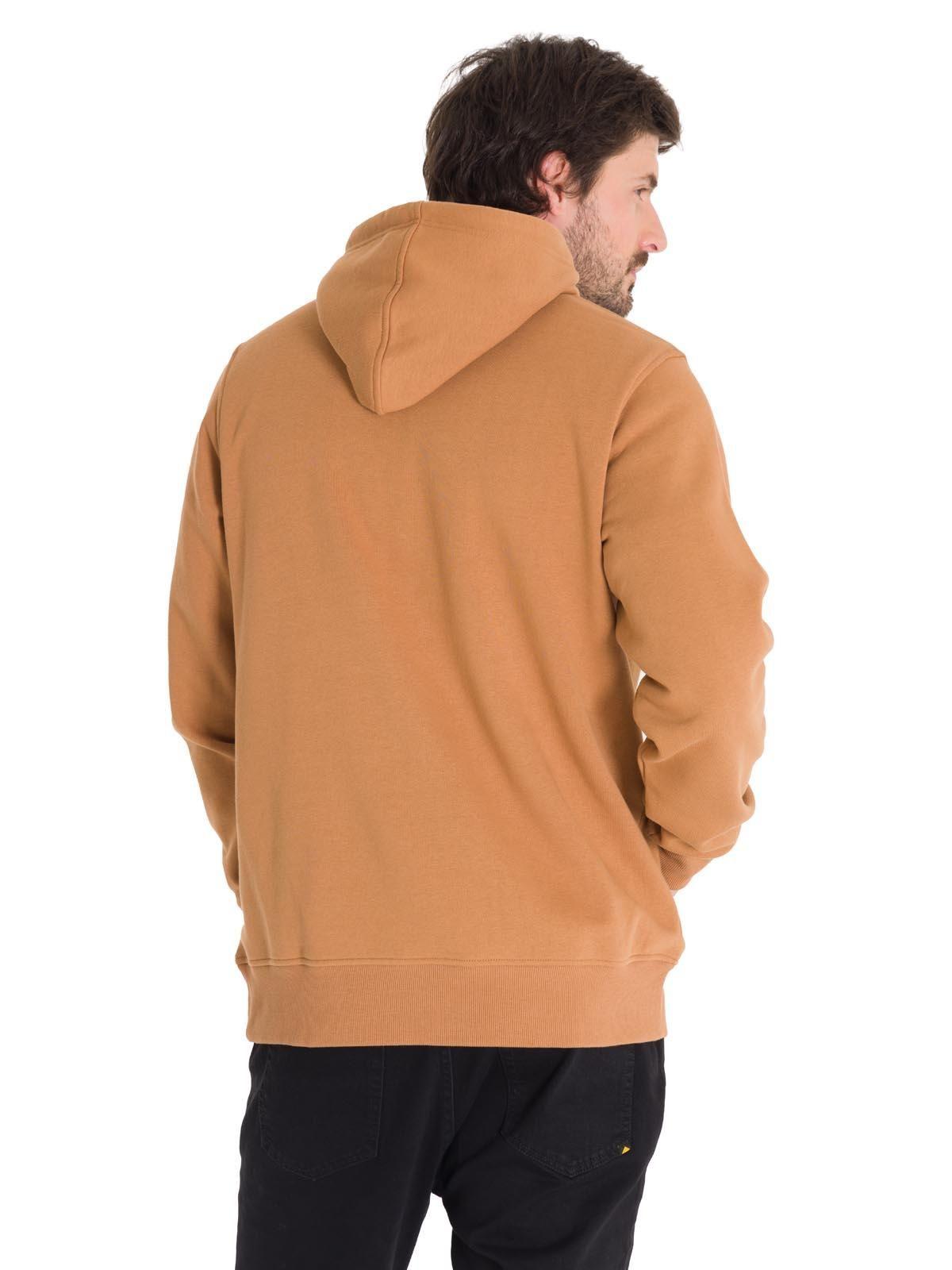 Polerón Fleece Logo Hombre Café Claro-3