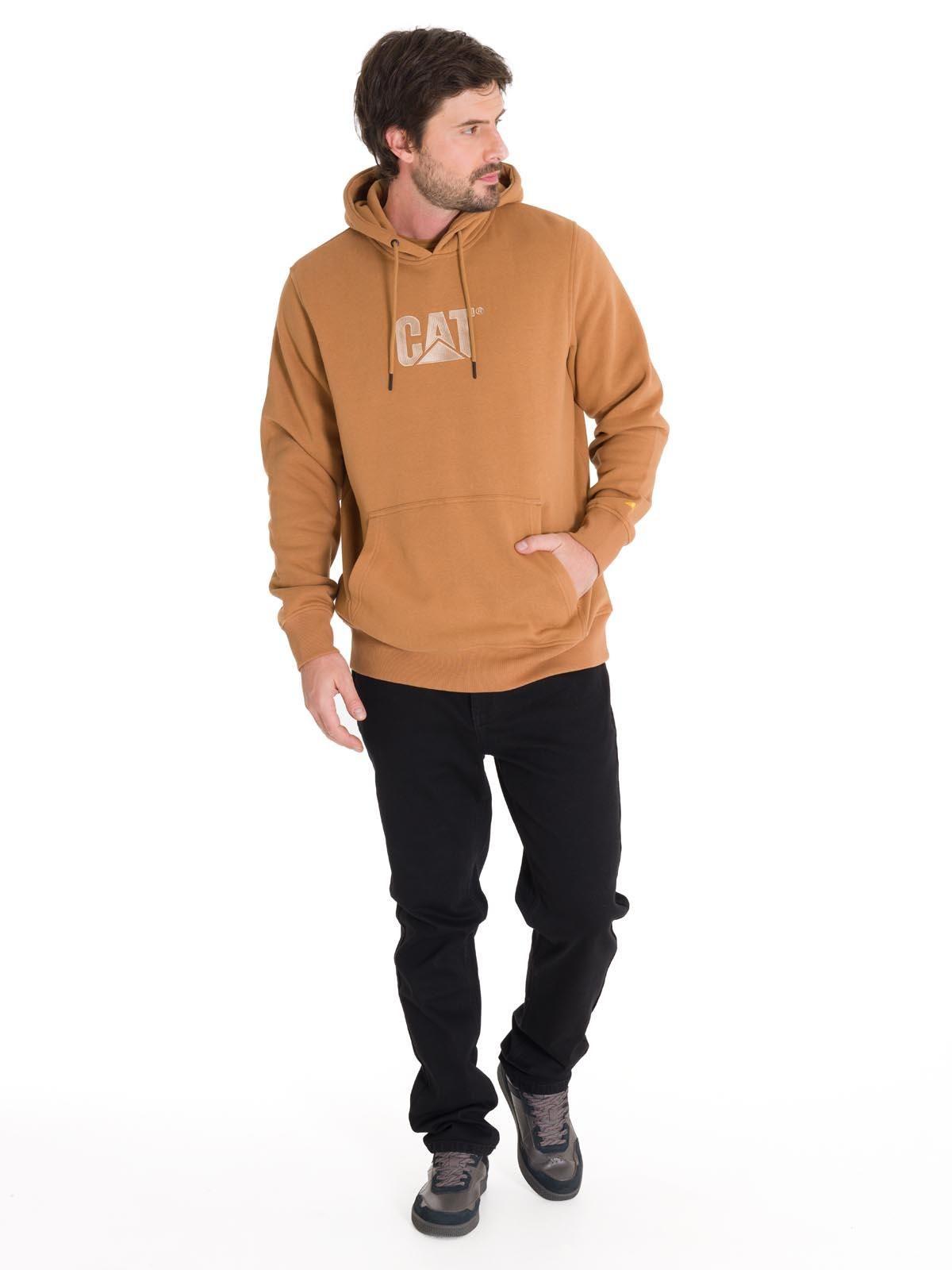 Polerón Fleece Logo Hombre Café Claro-5