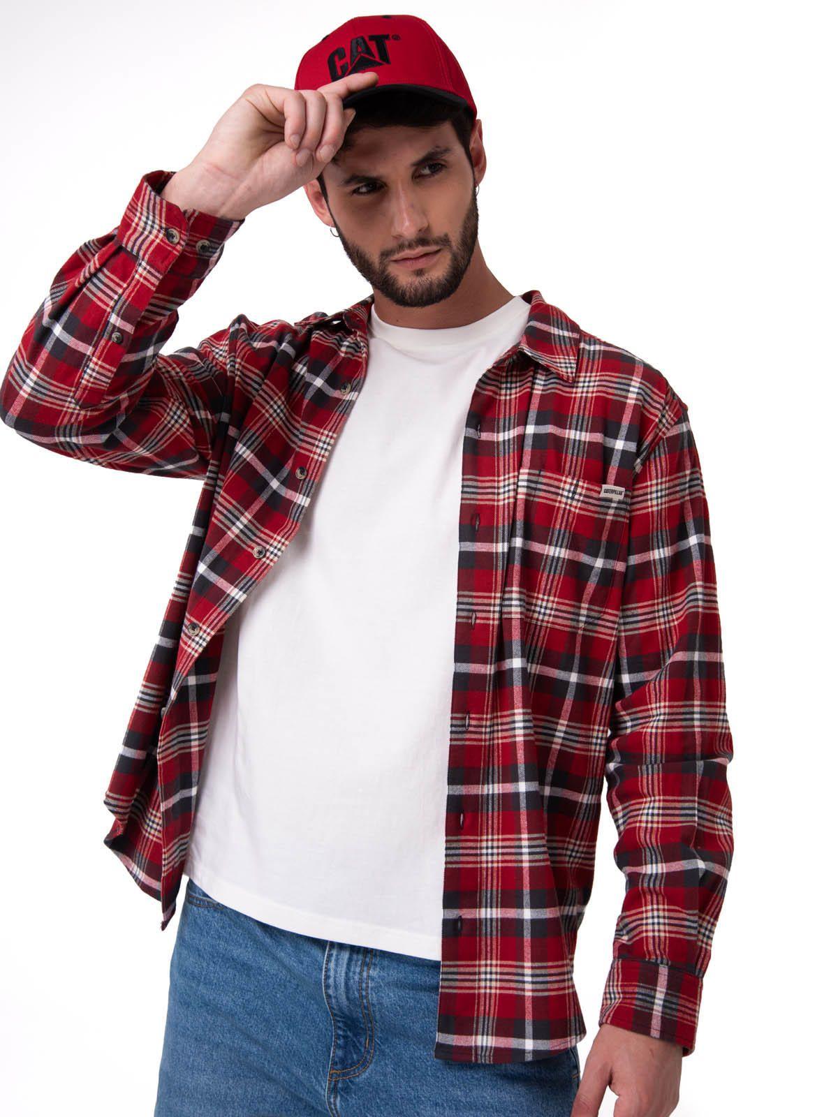 Camisa Manga Larga Hombre Classic Flannel Rojo-0