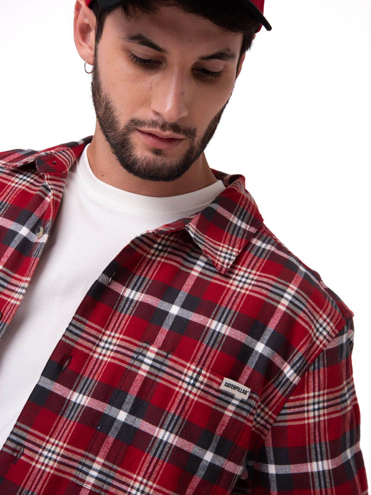 Camisa Manga Larga Hombre Classic Flannel Rojo-3