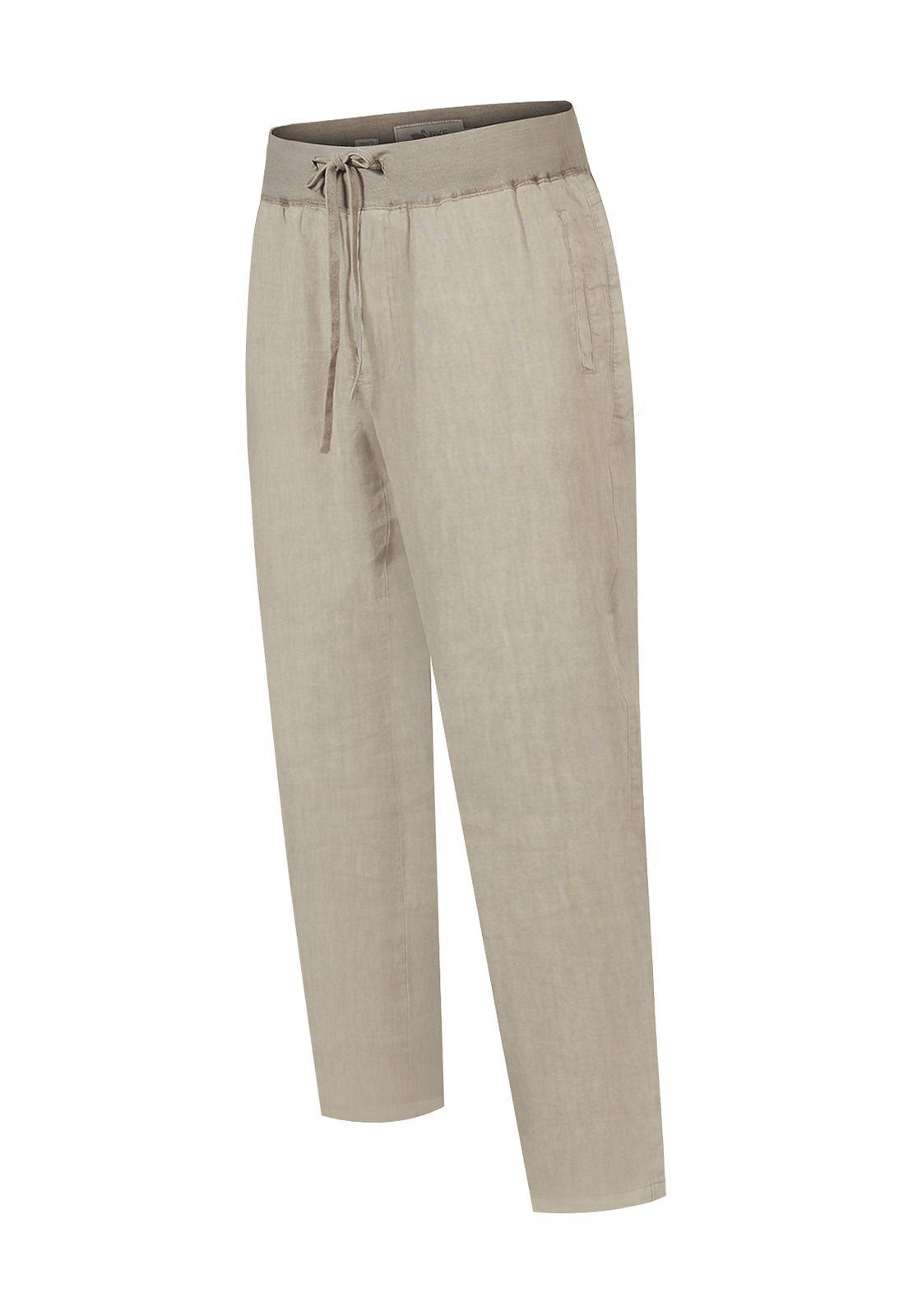 Pantalón Lino Orgánico Café Lisboa Hombre -0