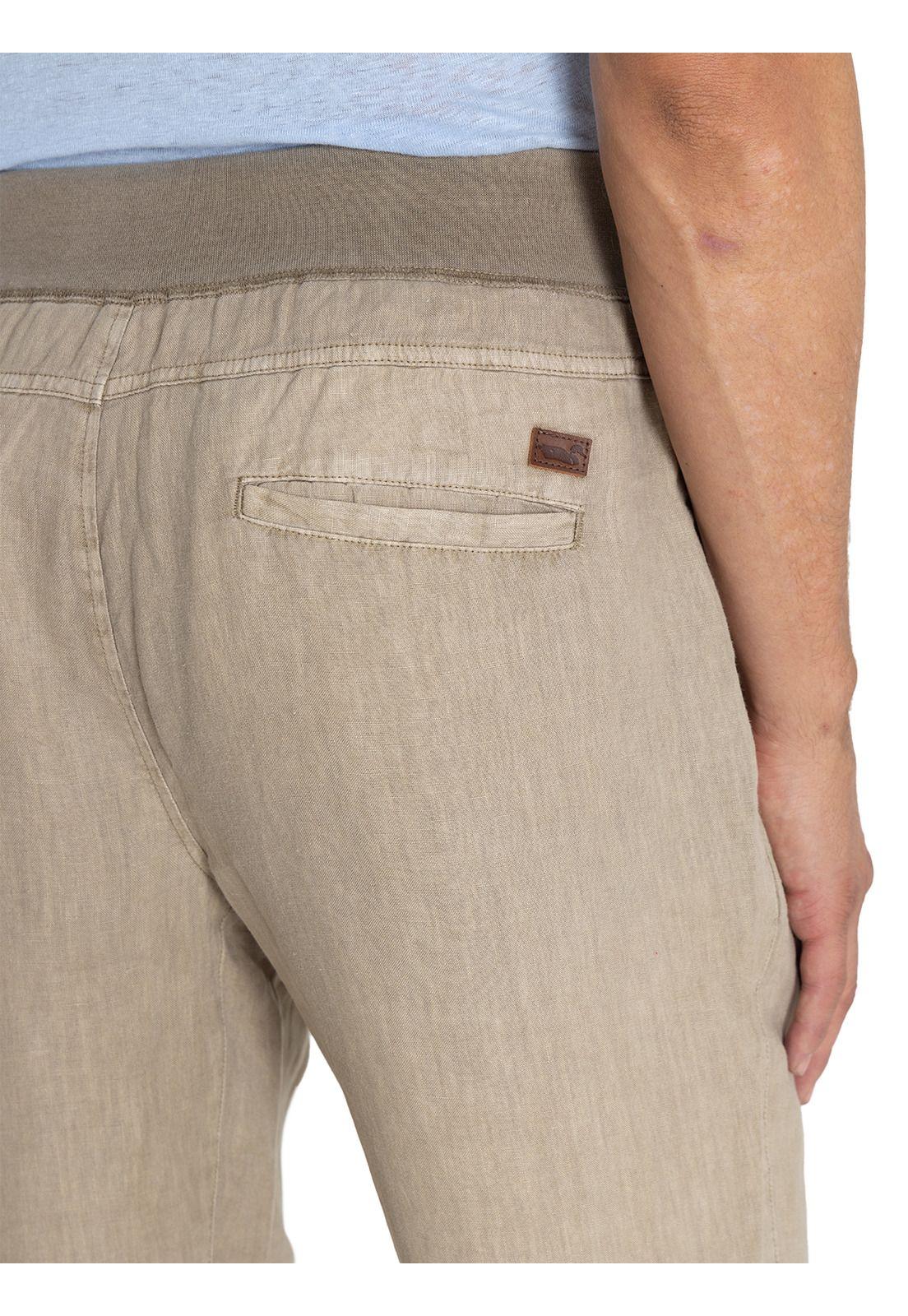 Pantalón Lino Orgánico Café Lisboa Hombre -8
