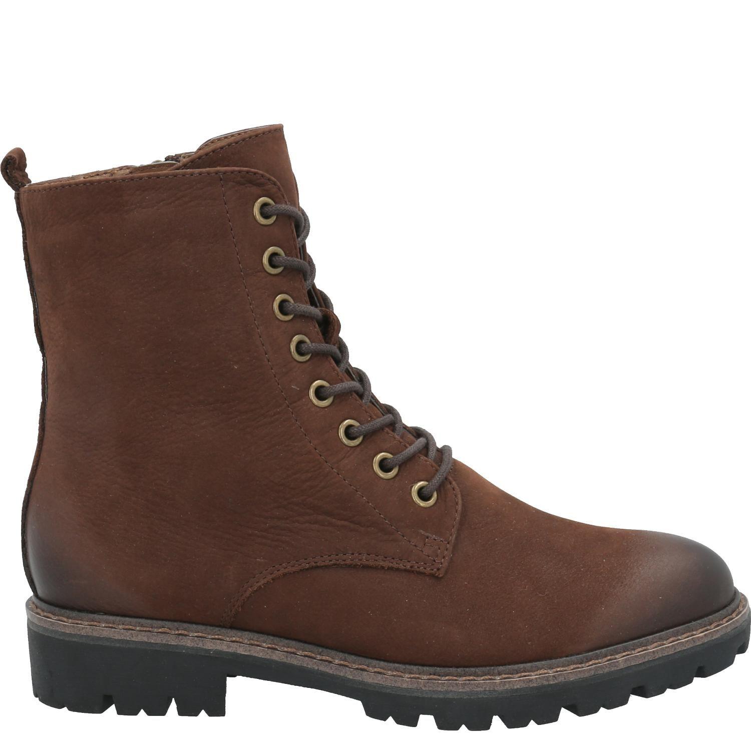 Botín Cuero Mujer Acadia Café Oscuro-0