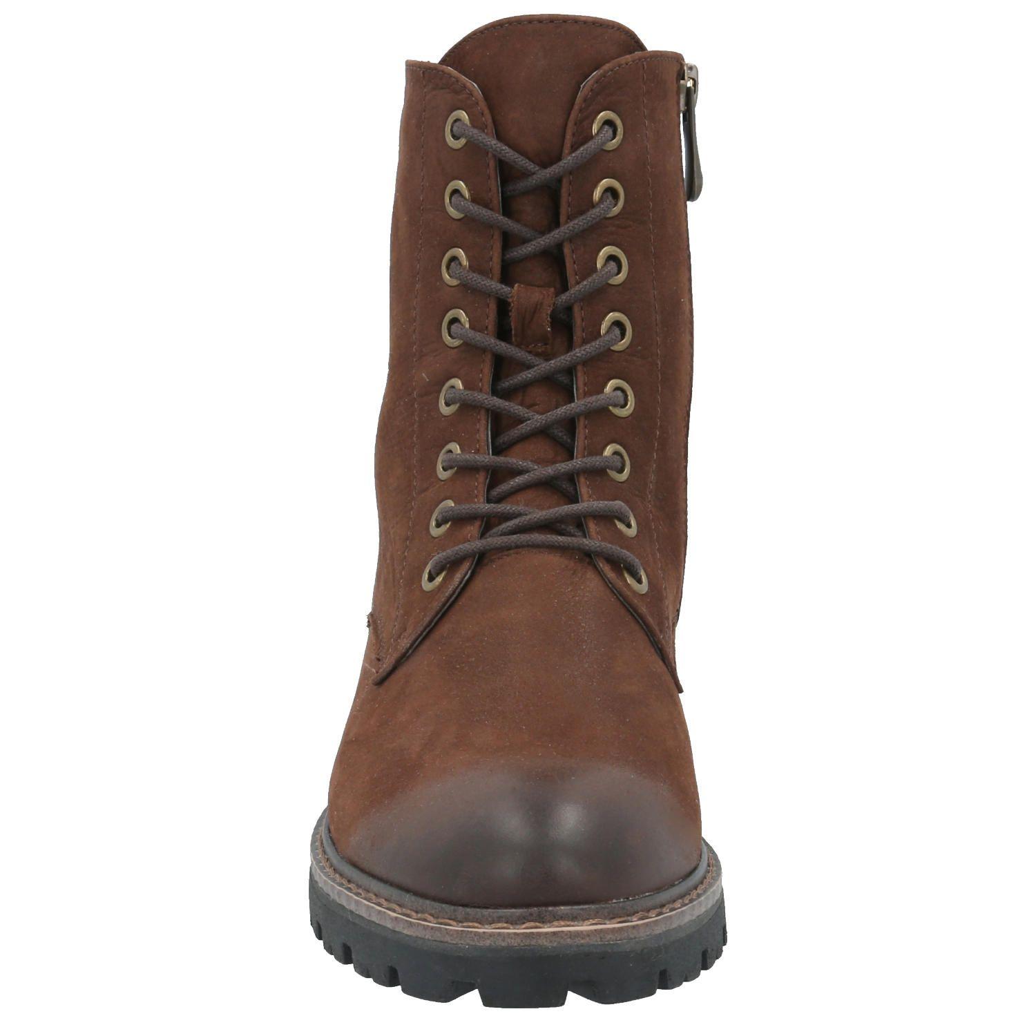 Botín Cuero Mujer Acadia Café Oscuro-2