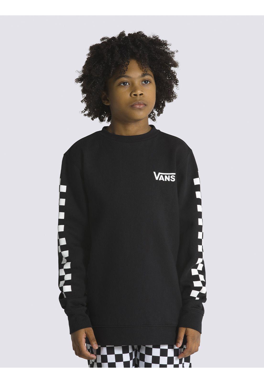 Polerón Exposition Check Cre Negro Niño-0