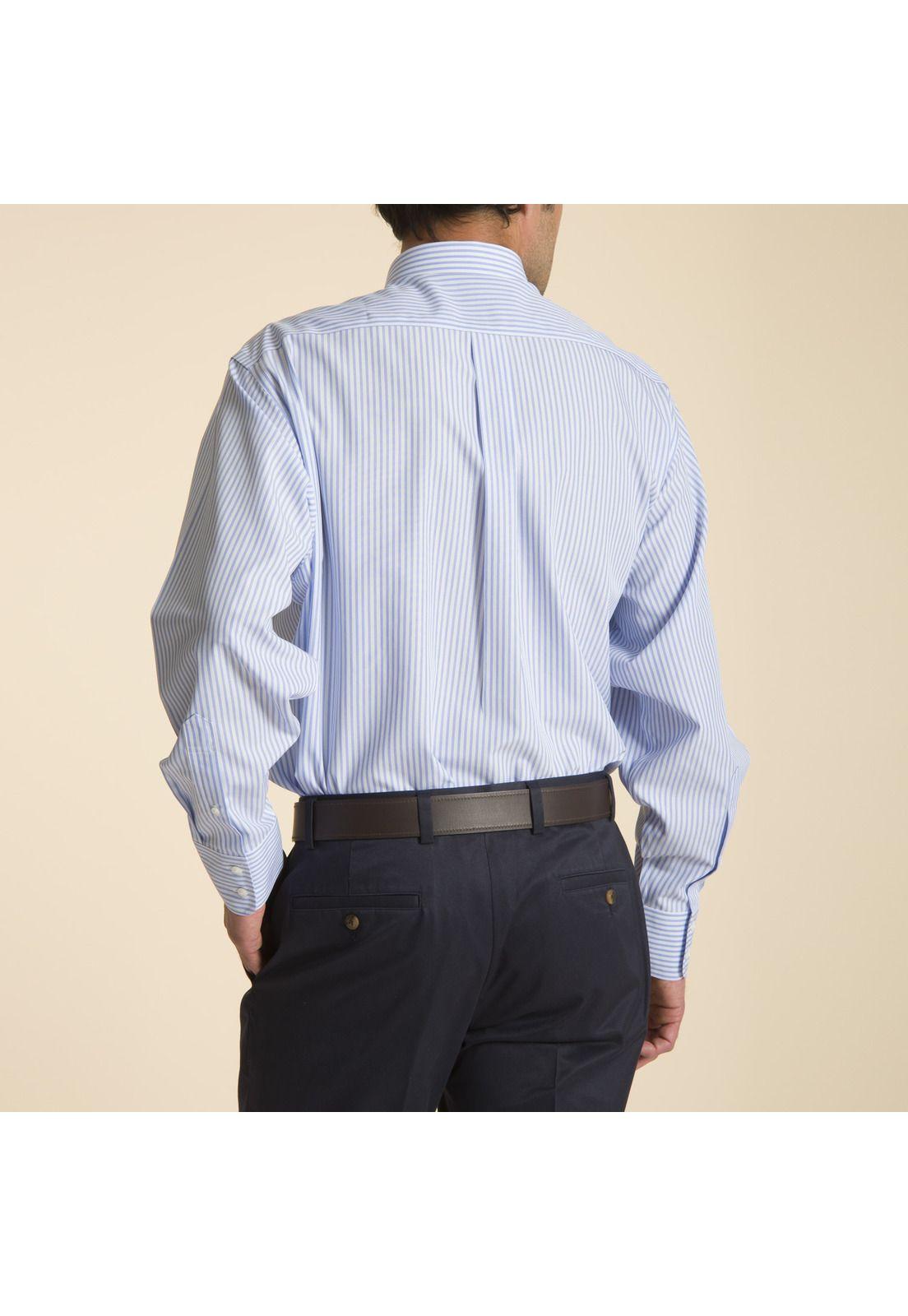 Camisa Libre de arrugas Azul-1