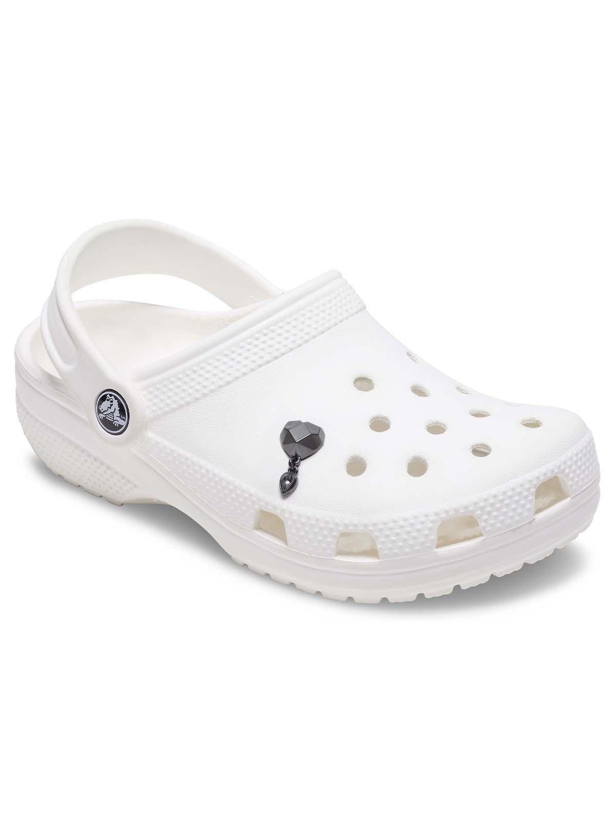 Jibbitz Crocs Corazón Gunmetal Punk Negro-1