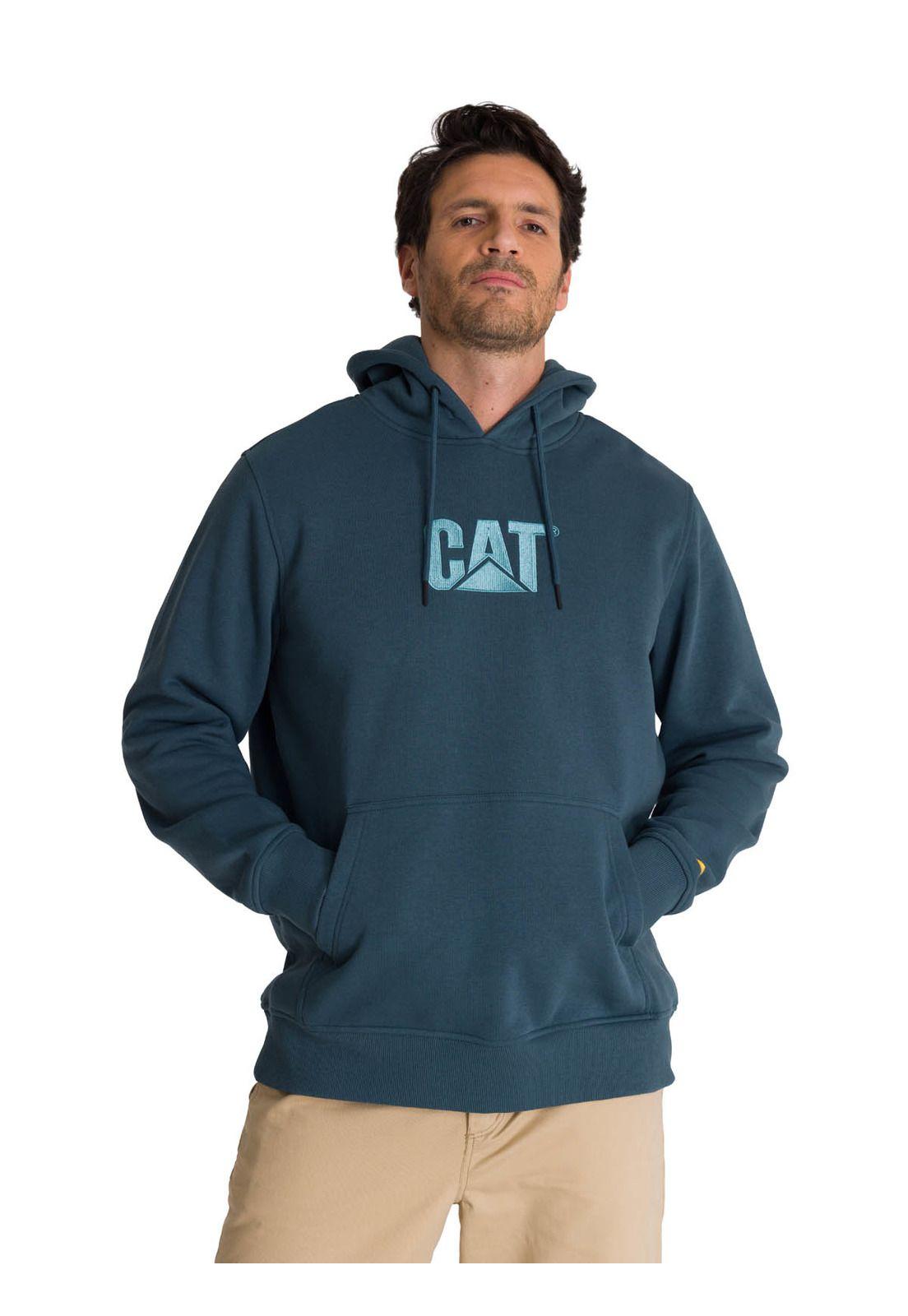 Polerón Fleece Hombre Hoody Logo Azul-0