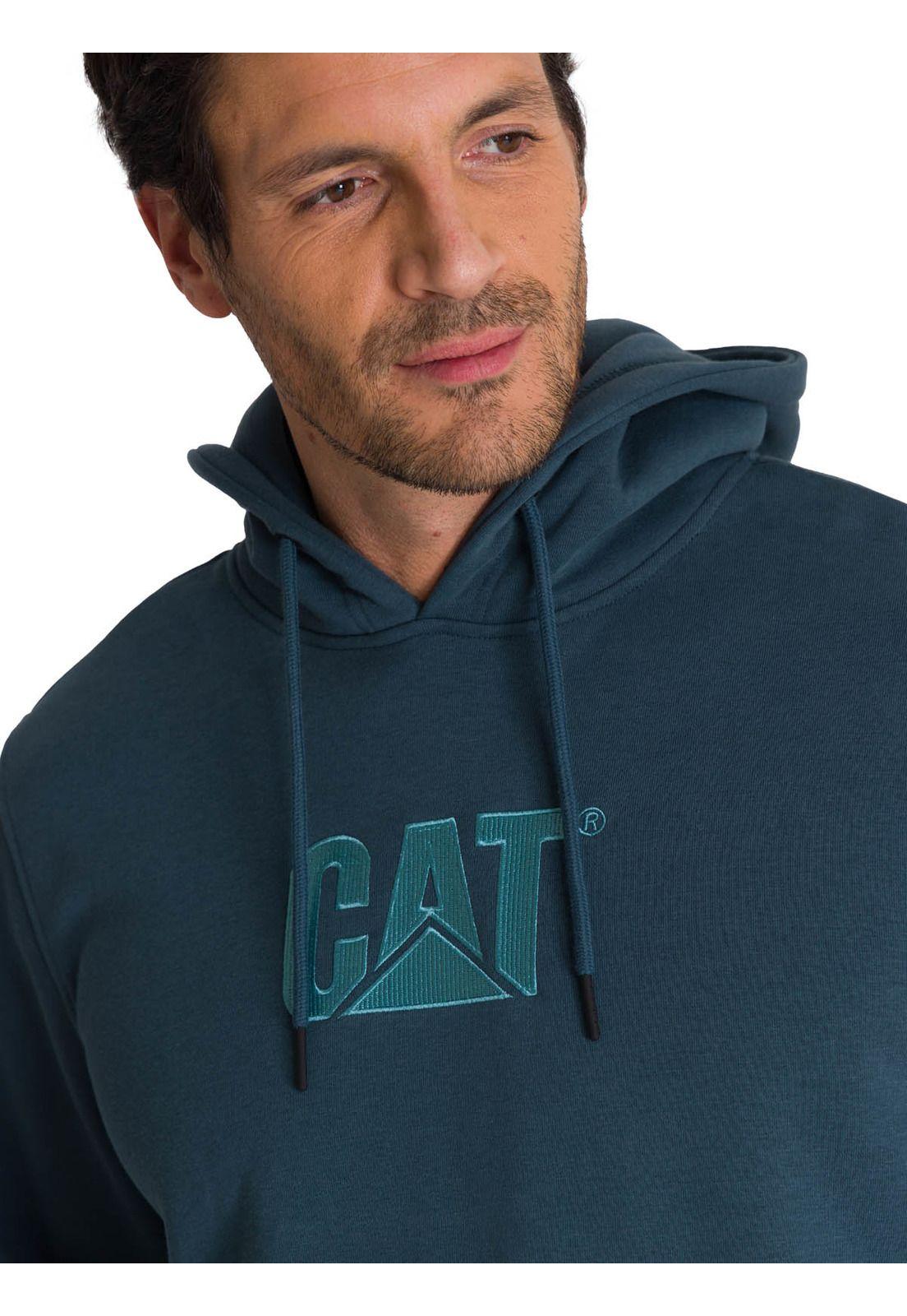 Polerón Fleece Hombre Hoody Logo Azul-5
