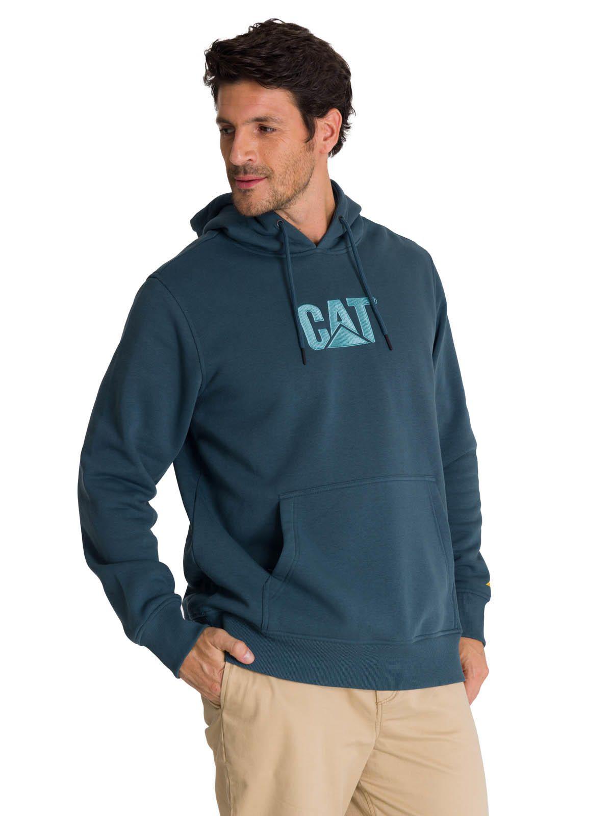 Polerón Fleece Hombre Hoody Logo Azul-1