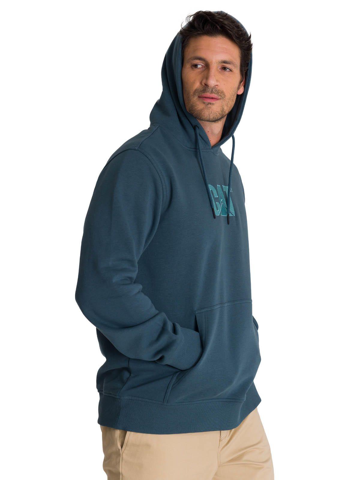 Polerón Fleece Hombre Hoody Logo Azul-3