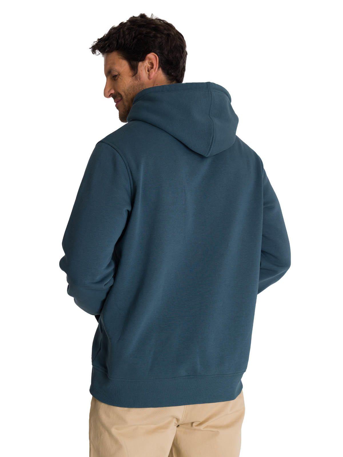 Polerón Fleece Hombre Hoody Logo Azul-4