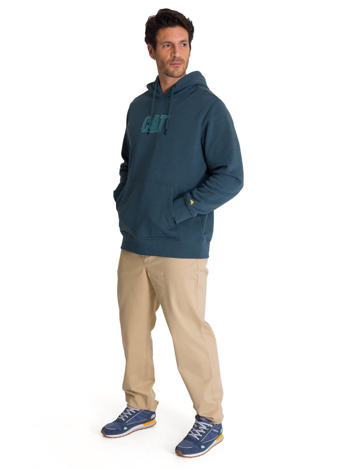 Polerón Fleece Hombre Hoody Logo Azul-6