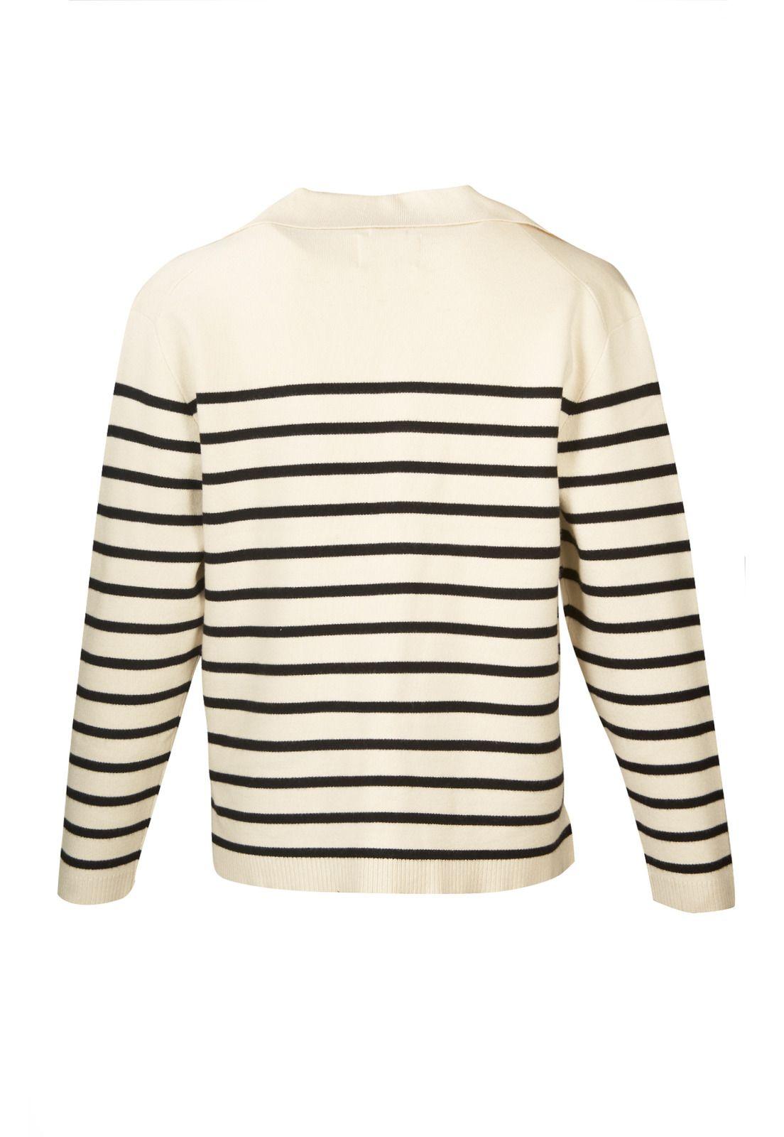 Sweater Fibras Recicladas Mujer Rosa Blanco-1