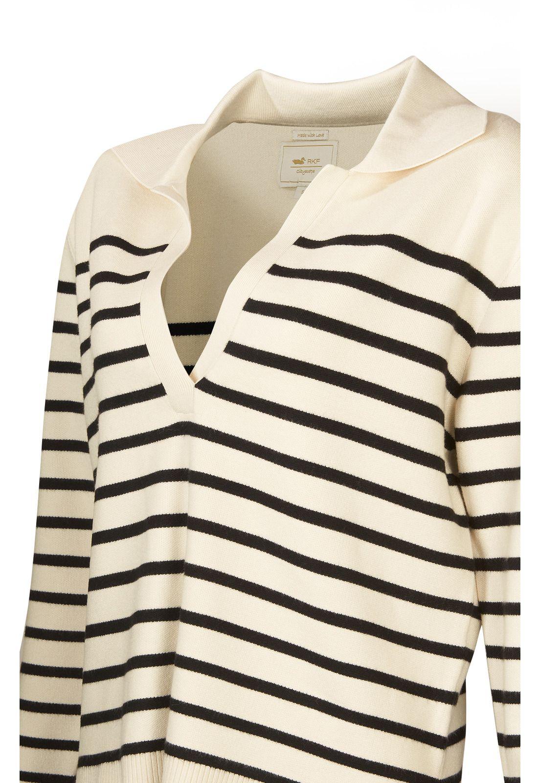 Sweater Fibras Recicladas Mujer Rosa Blanco-3