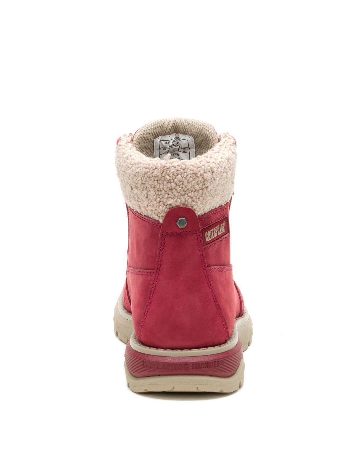 Botín Cuero Mujer Fandom Rojo-5