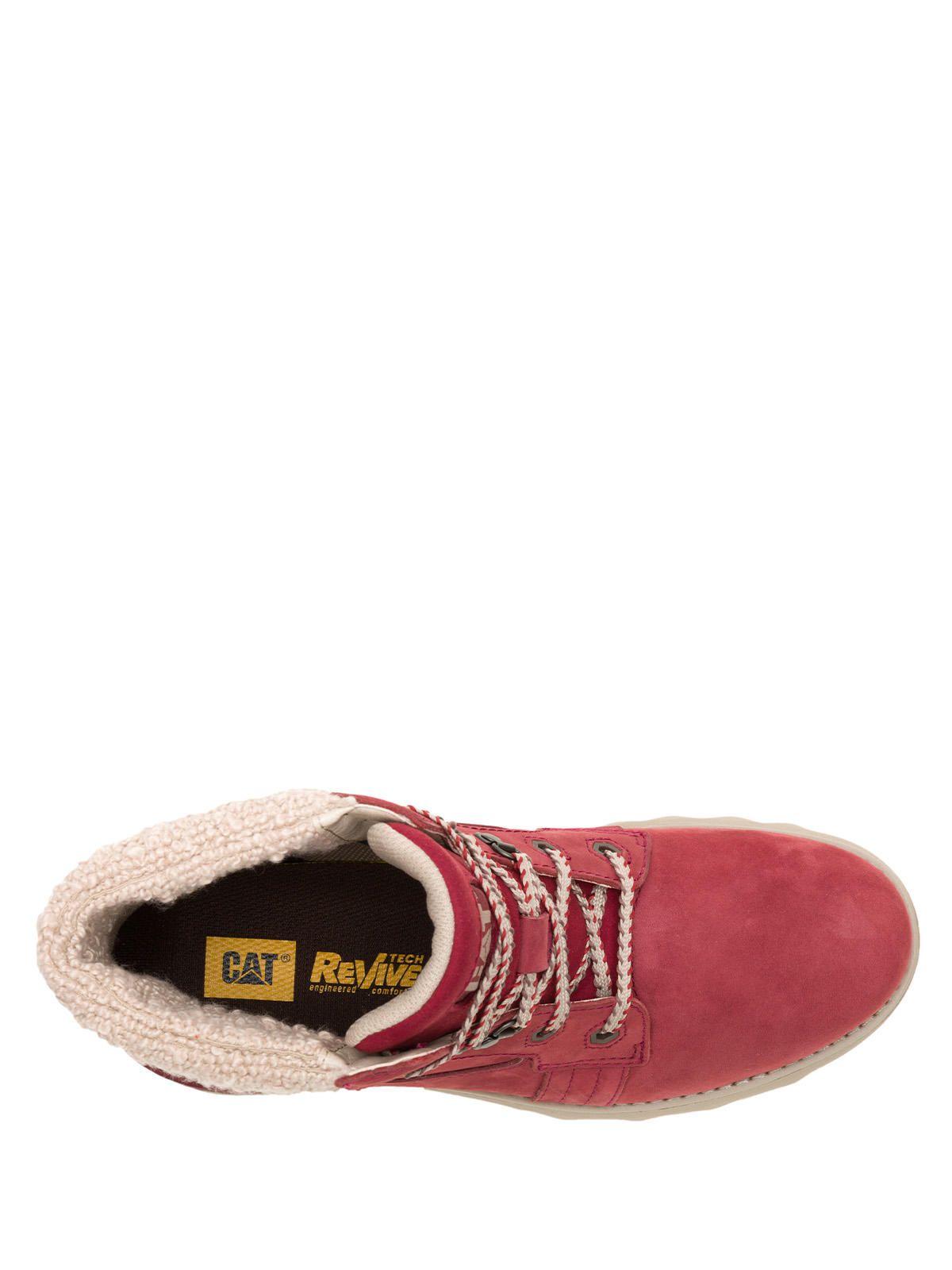 Botín Cuero Mujer Fandom Rojo-6