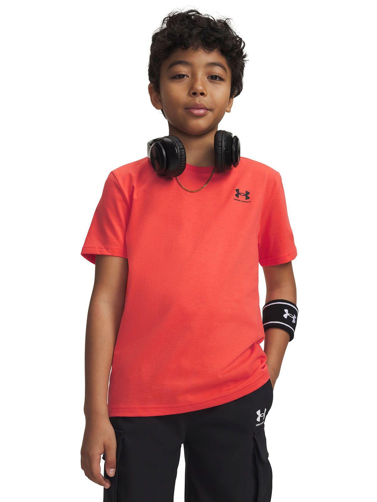 Polera M/C Niño Sportstyle Left Chest Polera Roja-3