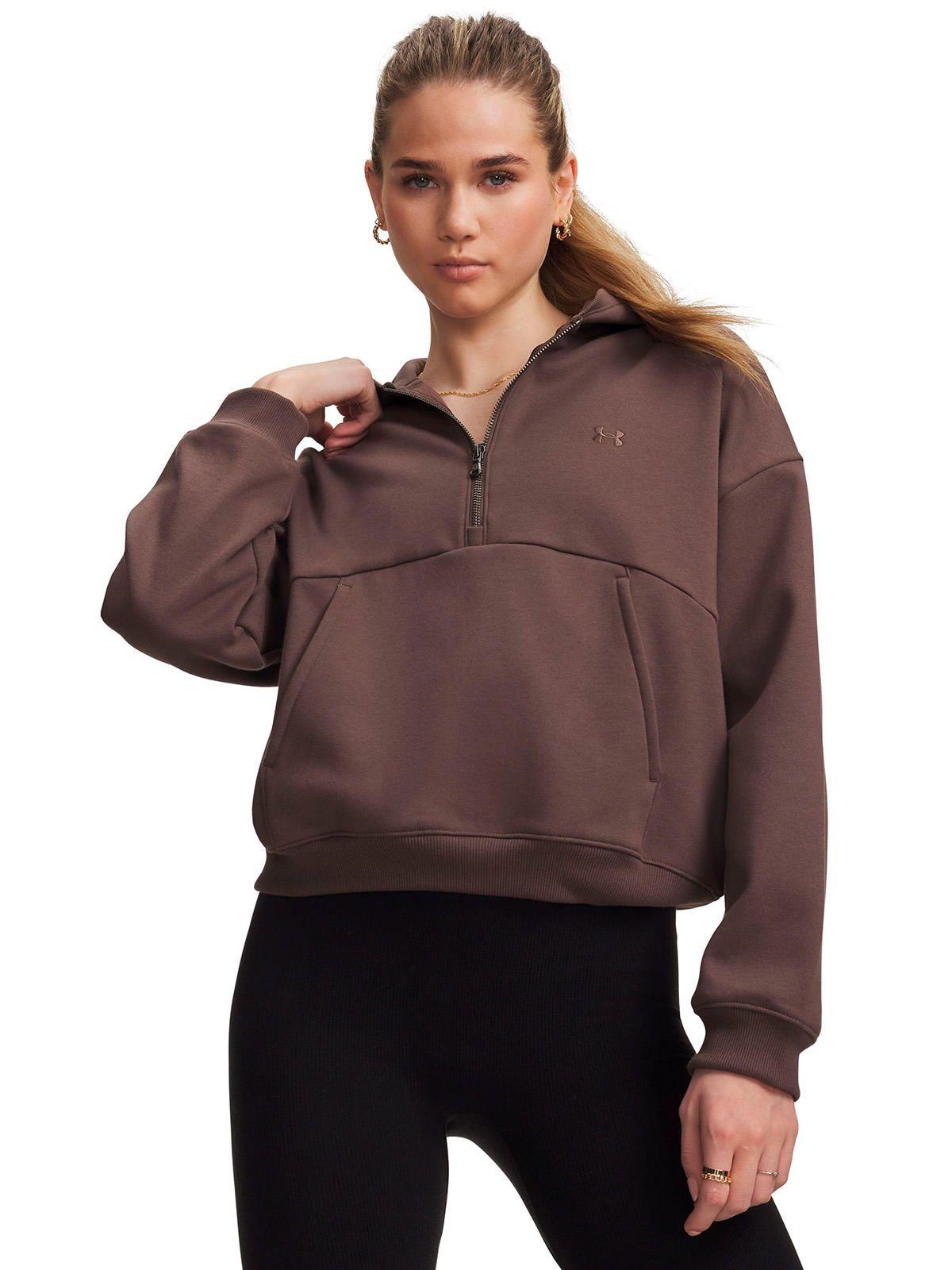 Poleron Icon Fleece ½ Zip café Mujer-0