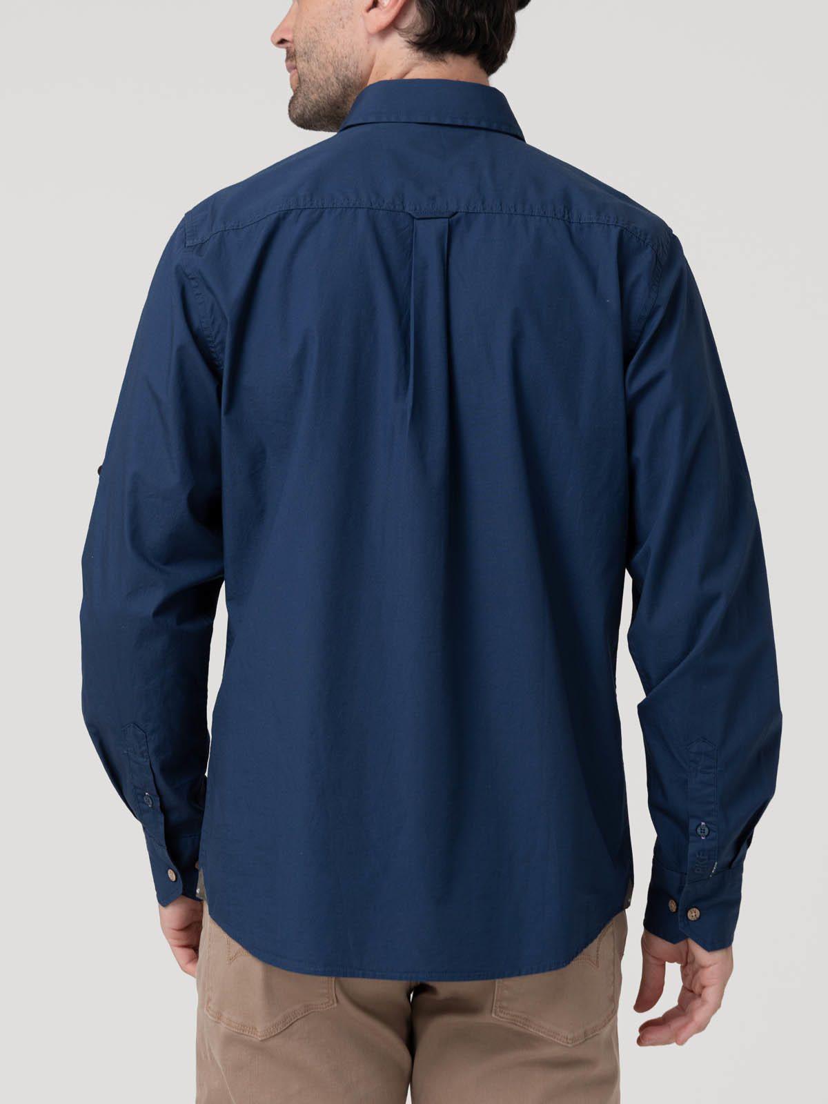 Camisa Algodón Orgánico Azul Hombre Galiton-5