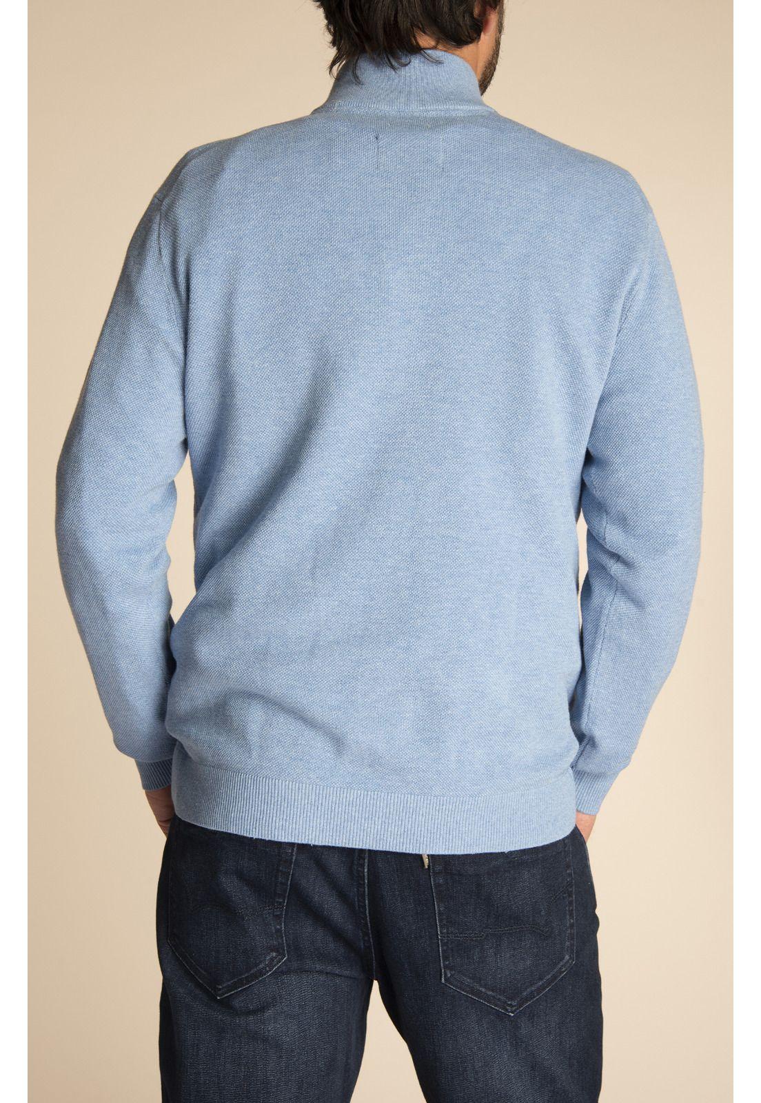 Polerón Algodón Orgánico Hombre Bilbao Celeste-5