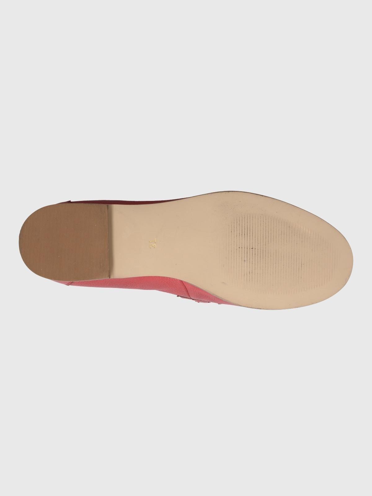 Mocasin Cuero Mujer Poplin Rojo-6