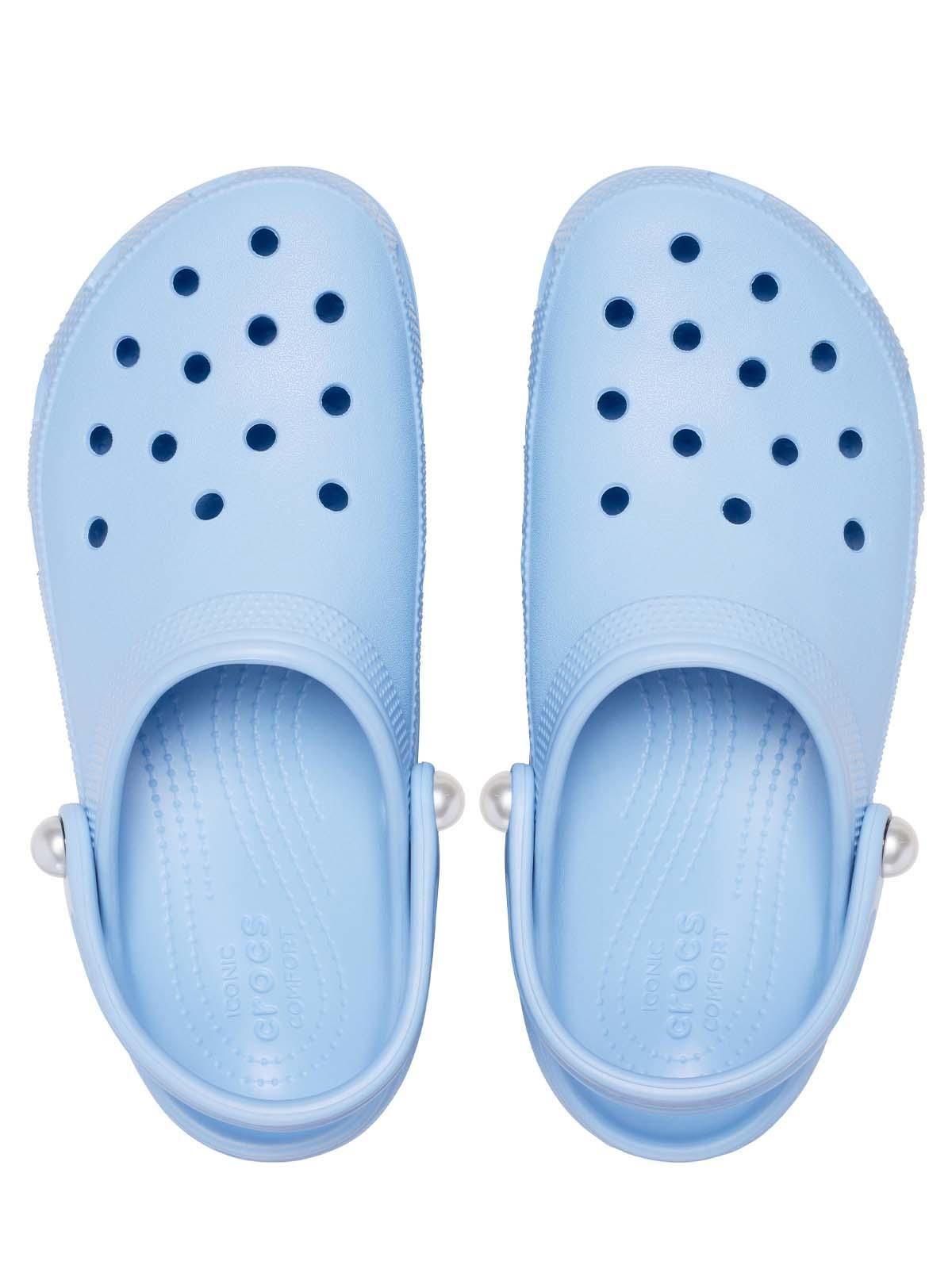 Zueco Crocs Mujer Classic Platform Celeste-4