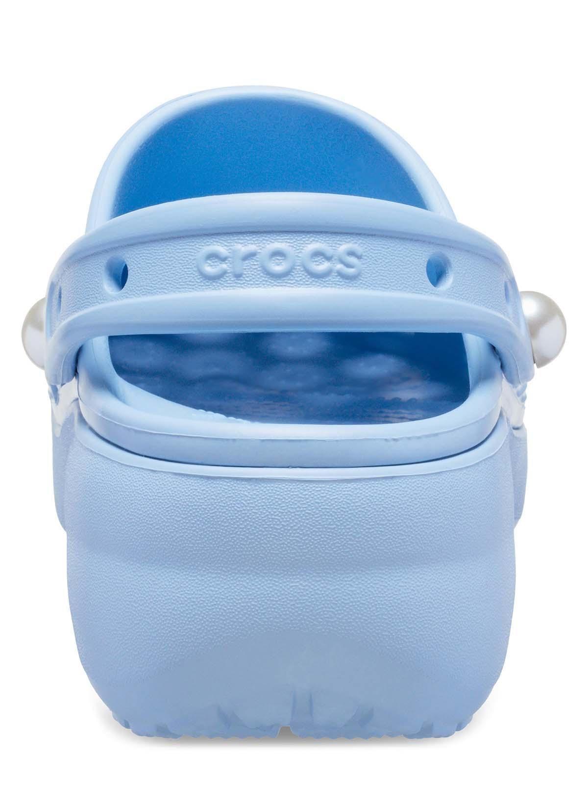 Zueco Crocs Mujer Classic Platform Celeste-7