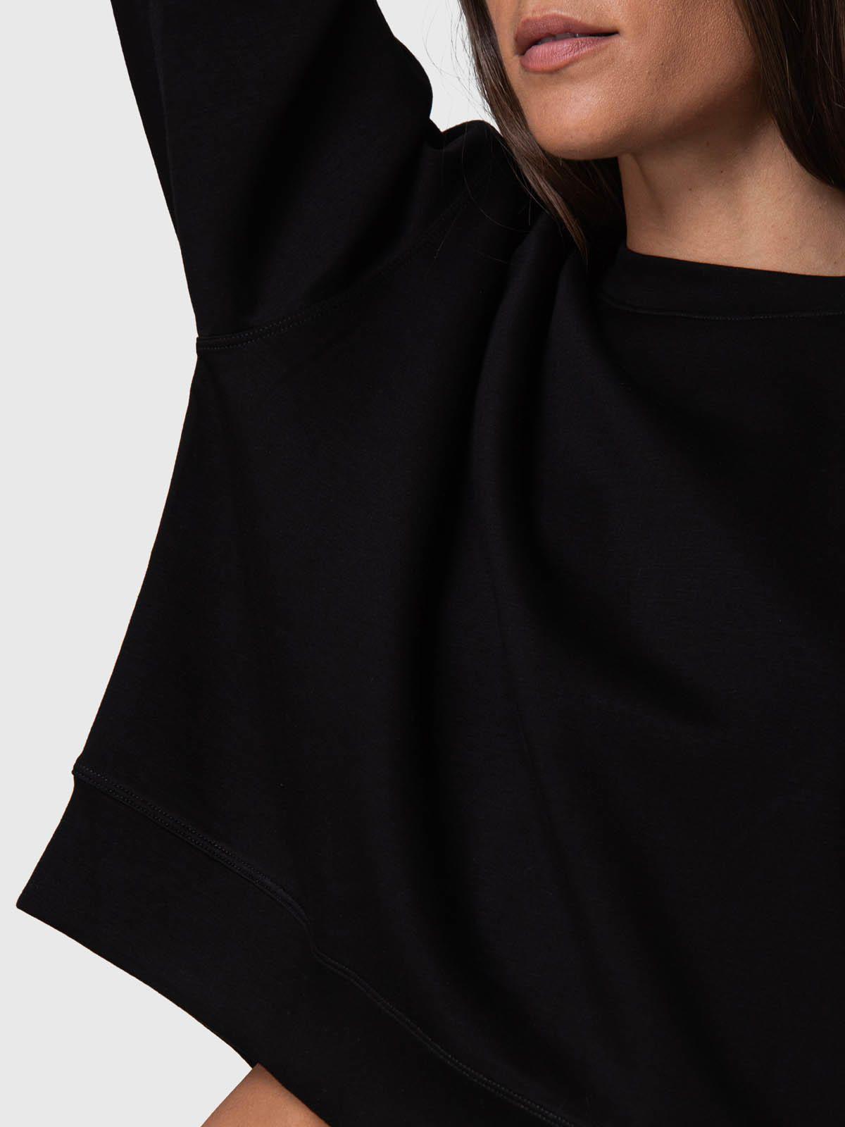 Poleron Mujer Crew Genova Rec Negro-3