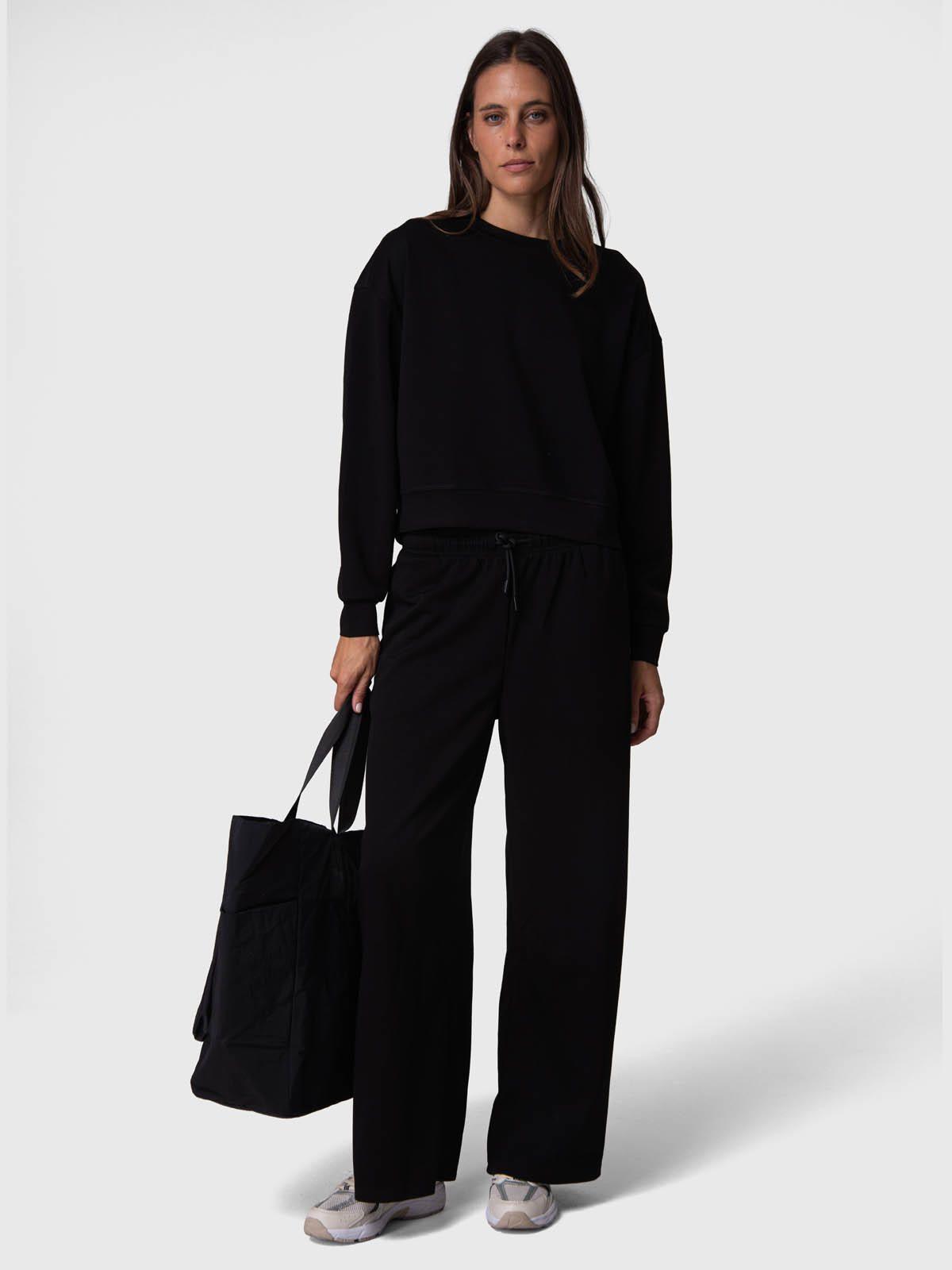 Poleron Mujer Crew Genova Rec Negro-4