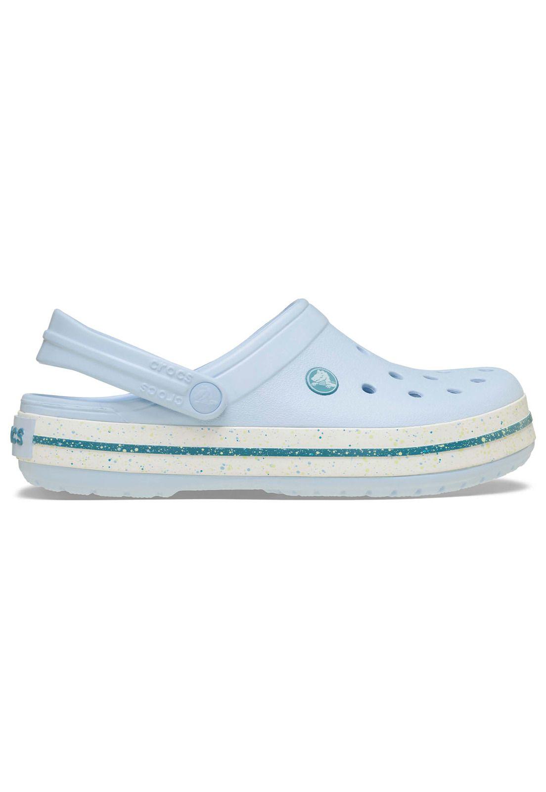 Zueco Crocs Mujer Crocband Celeste Pastel-0