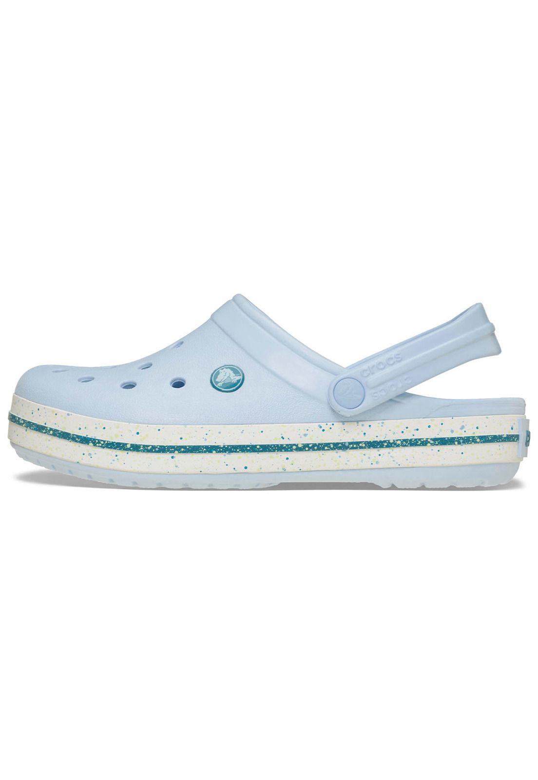 Zueco Crocs Mujer Crocband Celeste Pastel-1