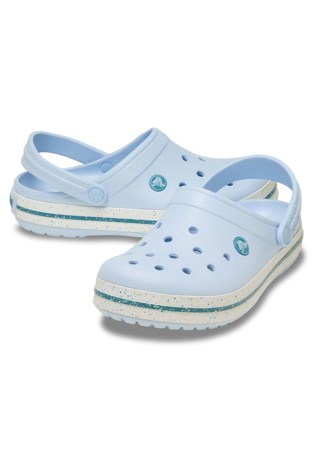 Zueco Crocs Mujer Crocband Celeste Pastel-2