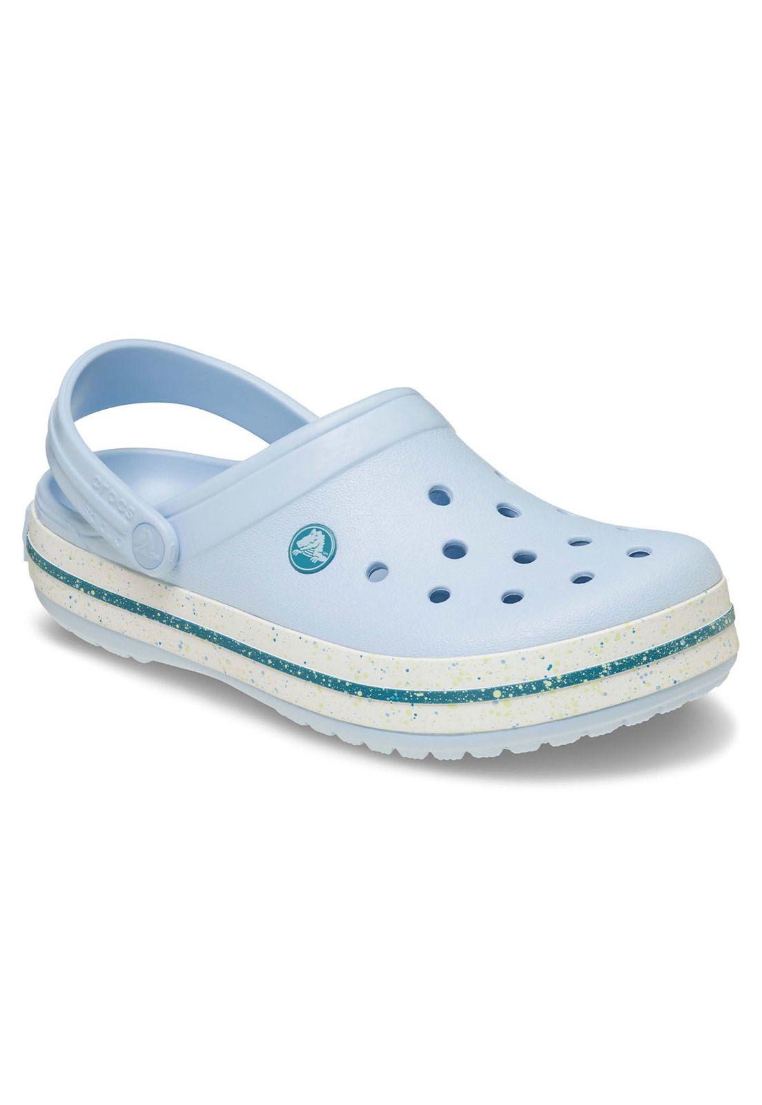Zueco Crocs Mujer Crocband Celeste Pastel-5