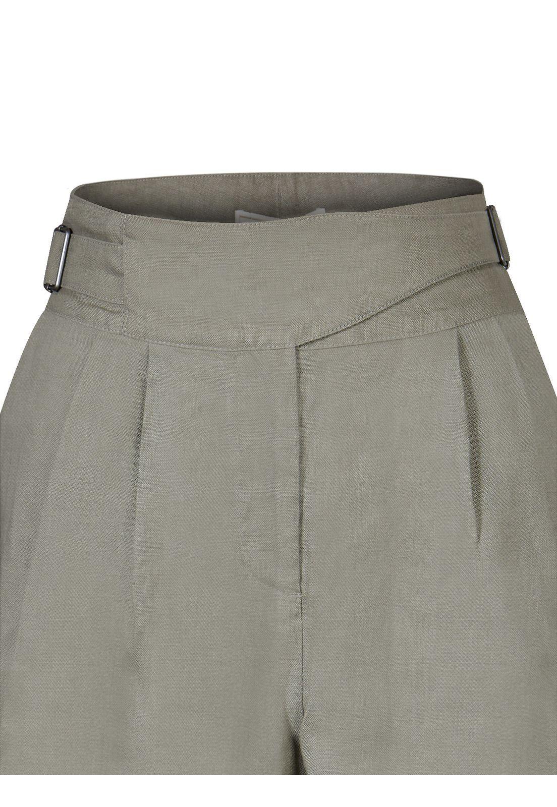 Short Lino Orgánico Oliva Anoum Mujer -3