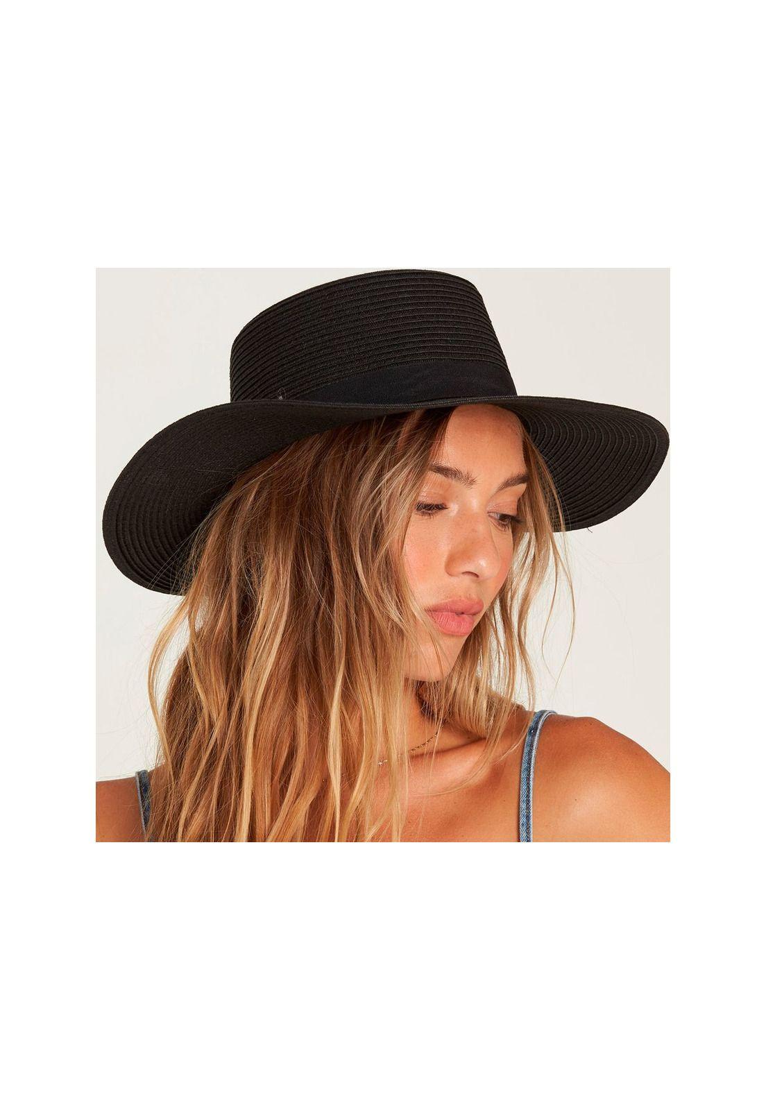 Sombrero Mujer Aboat Time Negro-1