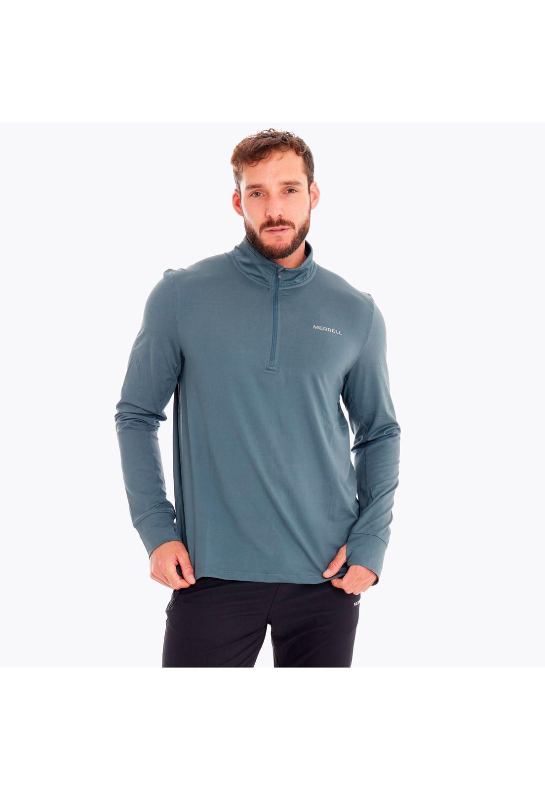 Polerón Hombre Betatherm 1/4 Zip Azul-0