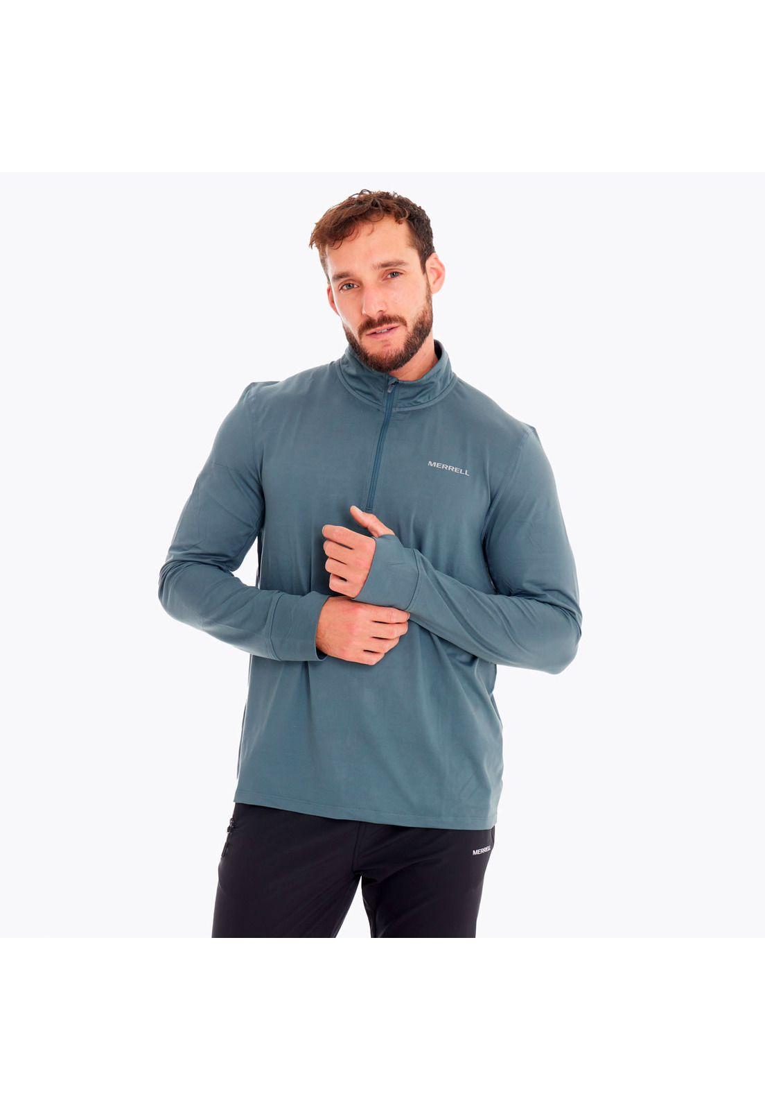 Polerón Hombre Betatherm 1/4 Zip Azul-1