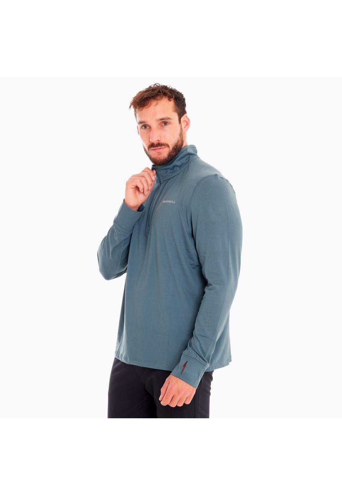 Polerón Hombre Betatherm 1/4 Zip Azul-3