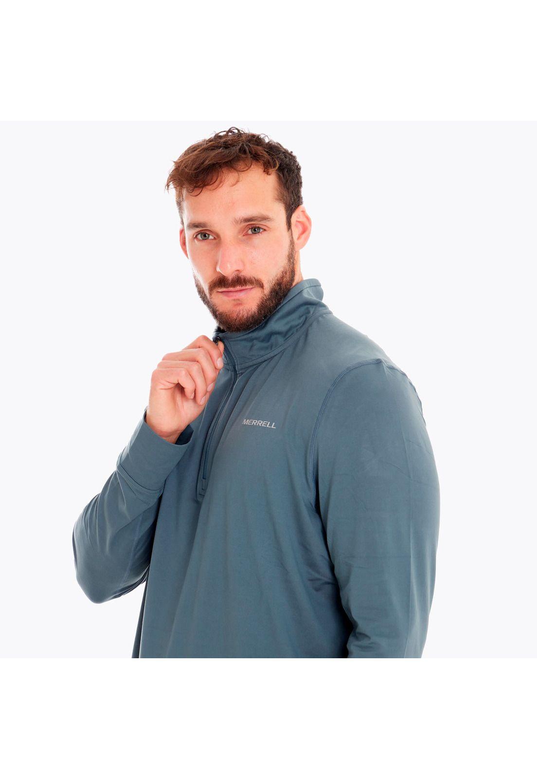 Polerón Hombre Betatherm 1/4 Zip Azul-6