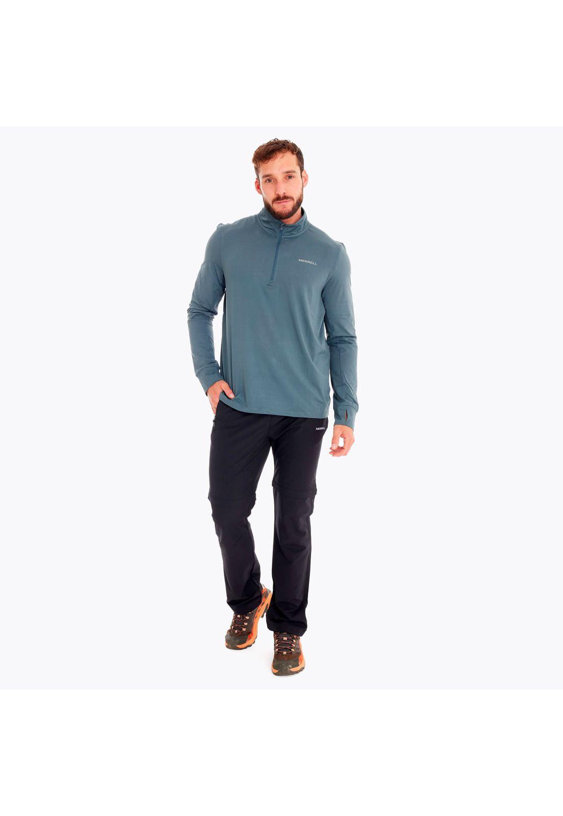 Polerón Hombre Betatherm 1/4 Zip Azul-7