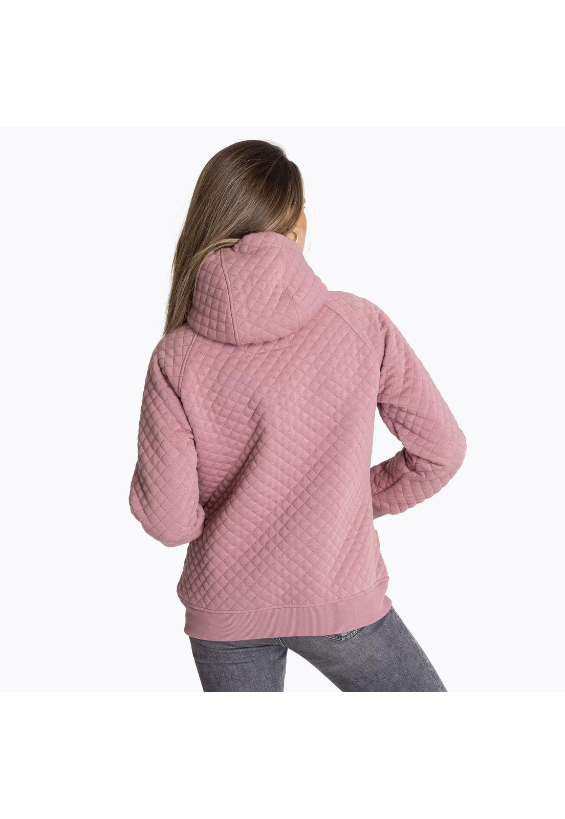 Poleron Mujer Quilt Zipper Rosado-1
